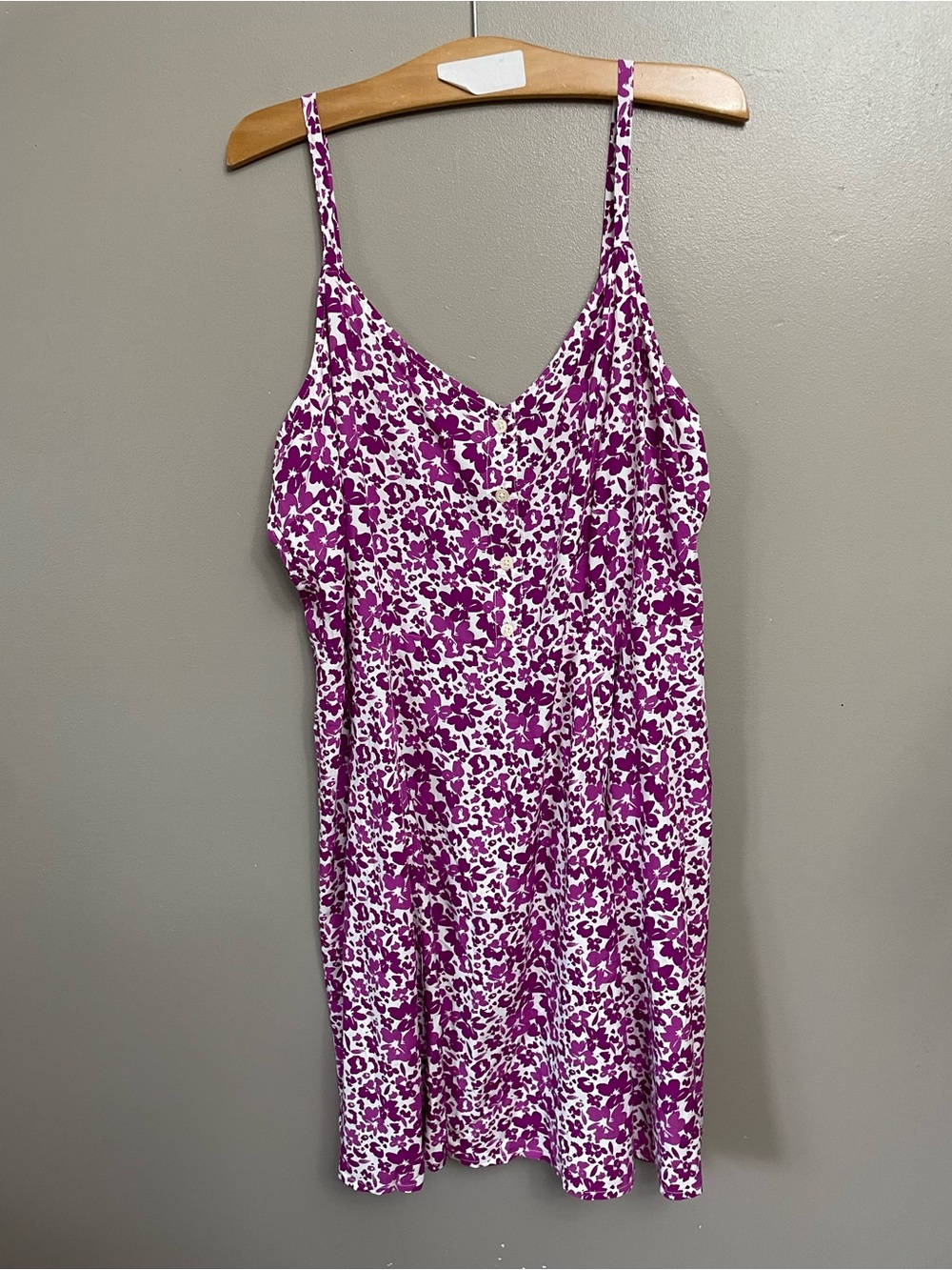 NWT GAP Sleeveless Button-Front Dress purple large